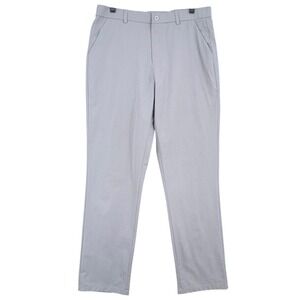 Pudolla Mens L 32 x W 34 Gray Lightweight Casual Golf‎ Pants